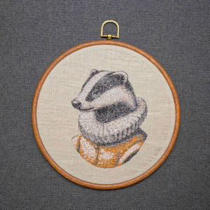 Lord Badger, haft w oprawie 20 cm