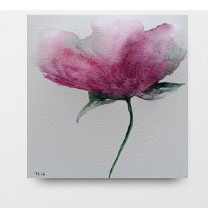 Mak-akwarela formatu -15/15 cm