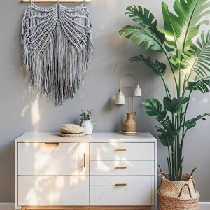 Makrama skrzydła dekoracja na ścianę w stylu boho