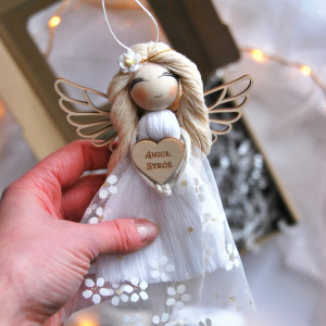 Makramowy Anioł Stróż na prezent | Pakowanie gratis!