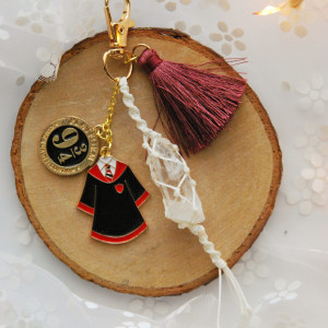 Makramowy breloczek z kamieniem - kryształ górski | Harry Potter