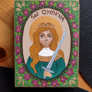 Mała ikona ludowa św. Dymfna