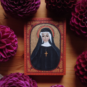 Mała ikona ludowa św. Faustyna