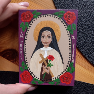 Mała ikona ludowa św. Teresa
