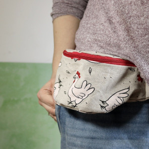 Mała nerka na rower kury kurnik wieś