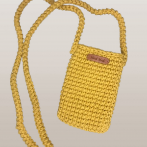 Mała torebka na ramię, etui na telefon,listonoszka żółta.