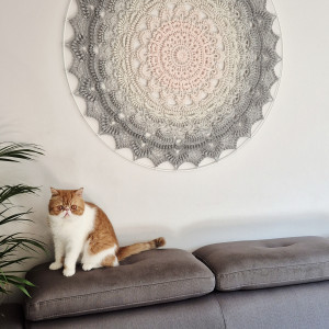 Mandala 100 cm szaraczek