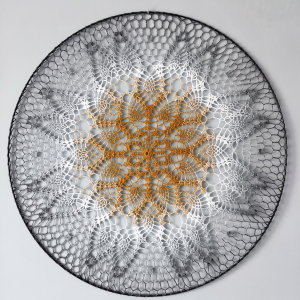 Mandala 80cm dekoracja ścienna szydełkowa