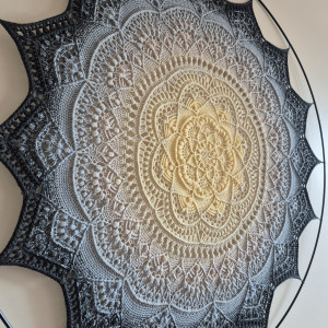 Mandala 90 cm wanilia-grafit