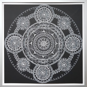Mandala ręcznie rysowana na ścianę - Nocturna