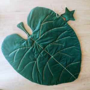 Mata liść dywanik z gwiazdką butelkowa zieleń