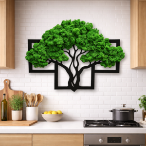 Mech chrobotek żywy obraz na prezent ażur drzewo