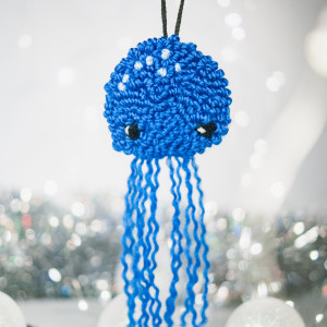 Meduza Diana niebieska - ozdoba na choinkę