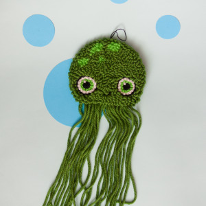 Meduza zielona - dekoracja na ścianę
