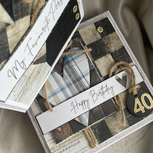 Męska kartka w pudełku! 40-tka lub inny jubileusz!