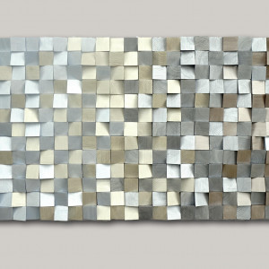 metaliczna mozaika na ścianę 3d
