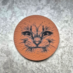 Metka ozdobna z kotem zawieszka nawszywka