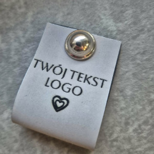 Metka personalizowana składana  z nitem