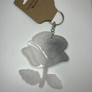 Mgiełkowy brelok róża