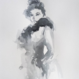 "Mgła" akwarela artystki Adriany Laube - portret