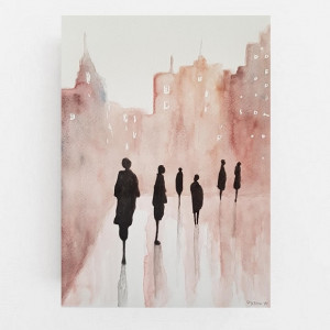 Miasto 2-akwarela formatu A4