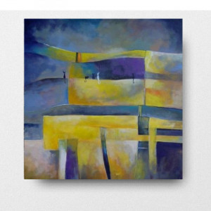 Miasto kotów - obraz akrylowy 40/40 cm.