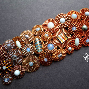 miedziane tonacje - bransoleta