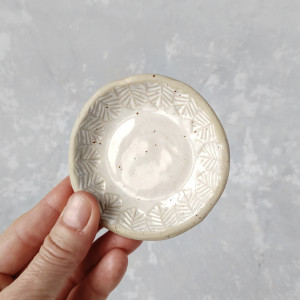 Mini miseczka na biżuterię biała 5