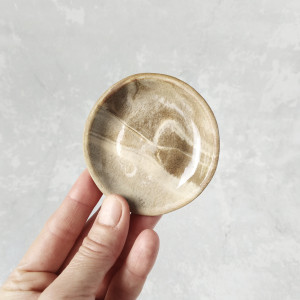 Mini miseczka na drobiazgi brązowo-kremowa 2