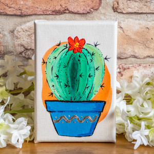 Mini obrazek akrylowy - Kaktus