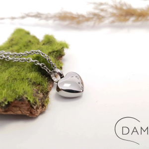 Mini urna na prochy naszyjnik serduszko srebrne