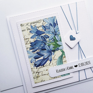 Minimalistyczna kartka ślubna z życzeniami