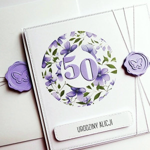 Minimalistyczna kartka urodzinowa z liczbą