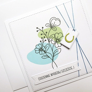 Minimalistyczna ręcznie robiona kartka na urodziny