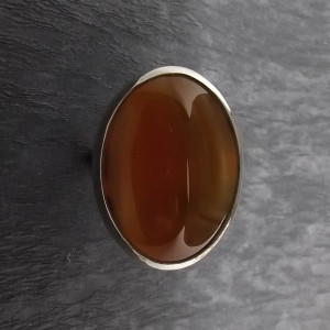 Minimalistyczny pierścionek srebro i karneol