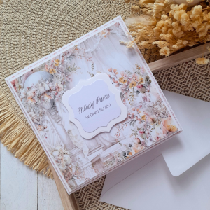 Minimalistyczny telegram ślubny | Młodej Parze w Dniu Ślubu