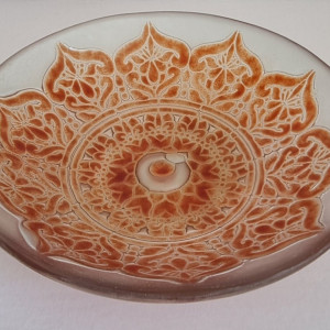 Misa szklana artystyczna 27 cm x 6,5 cm