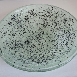 Misa szklana artystyczna asymetryczna 26 cm x 7 cm