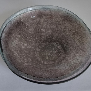 Misa szklana artystyczna asymetryczna 26 cm x 8 cm