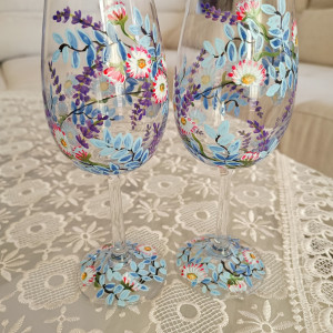 Młoda Para! 2 kieliszki do wina 280 ml.