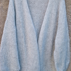 Moherowy kardigan grey-blue