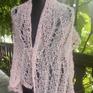 Moherowy szal z alpaką