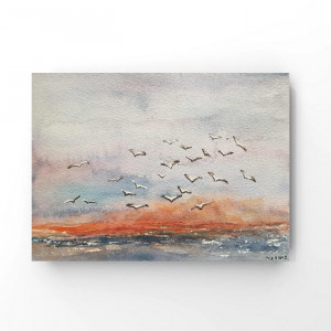 Morze 2-akwarela formatu A5