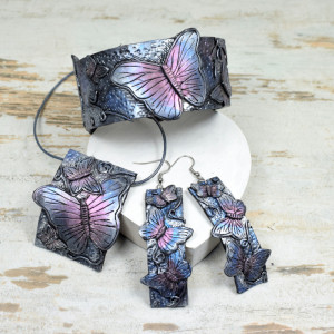 Motyle - komplet biżuterii