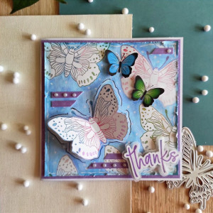 Motyle #3 - kartka podziękowanie