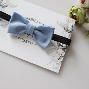 Mucha muszka bawełna matowa niebieska rozmiary