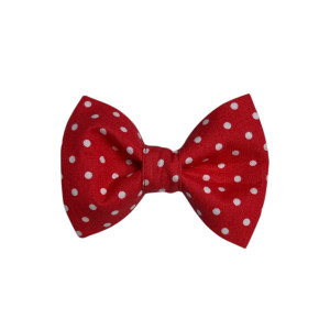 Muszka dla psa rozmiar Czerwona BIAŁE GROSZKI