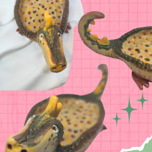 Mydelniczka ceramiczna - dino-smoczek