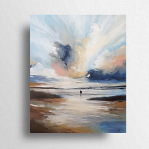 Na plaży  -obraz akrylowy 60/50 cm