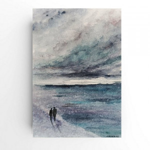 Nad morzem 2-akwarela formatu-A5